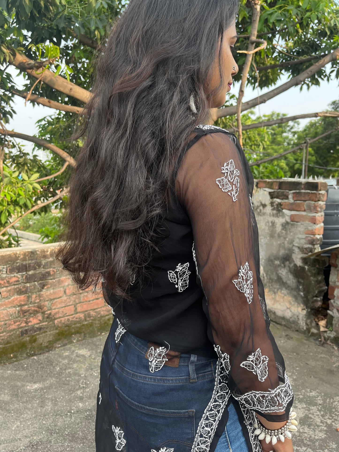 Black Chikankari kurti