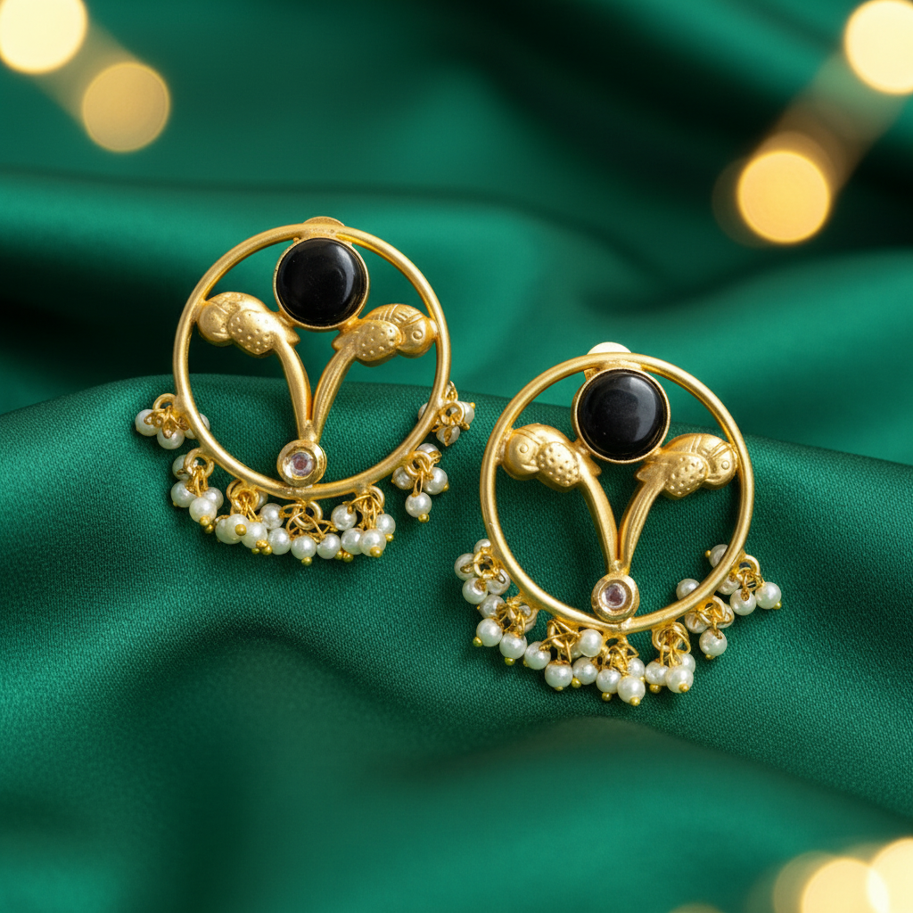 Anti tarnish golden Earring