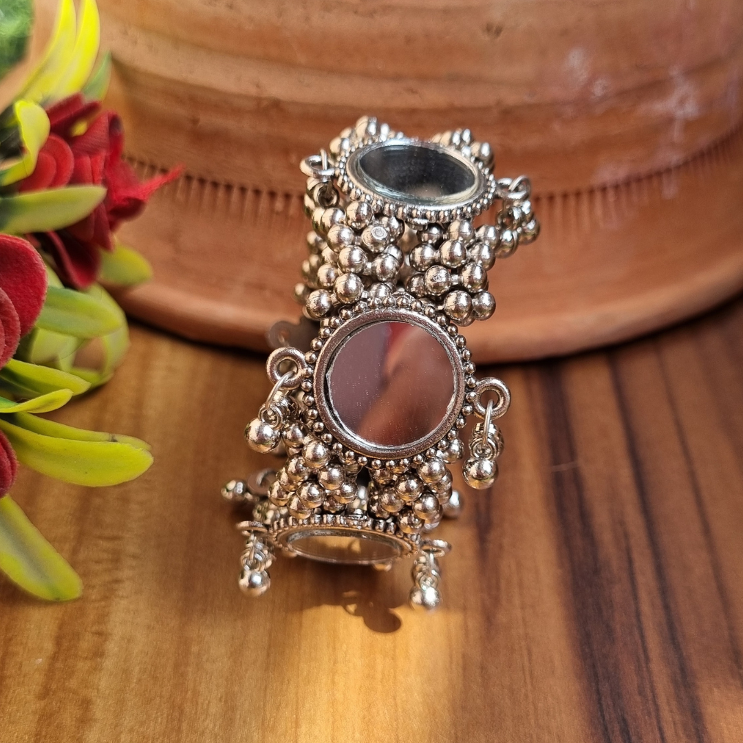 Mirror Oxidised Kada