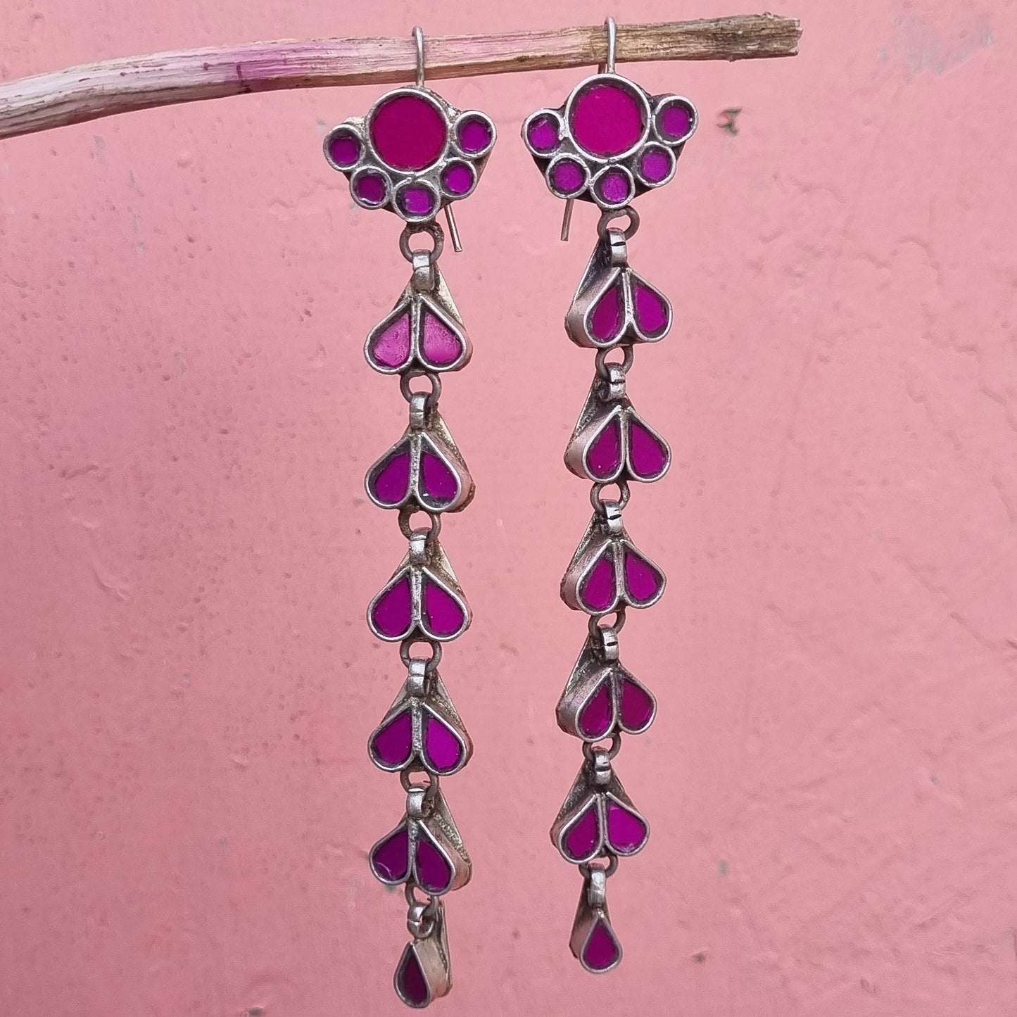 Original Long Glass Earrings