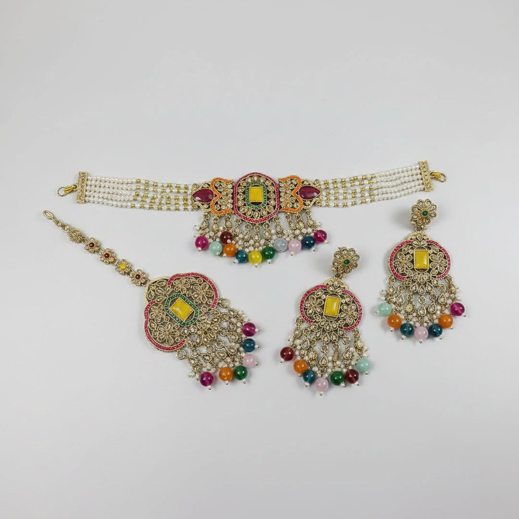 Afreen Choker set - Pakistani trend- kundan necklace