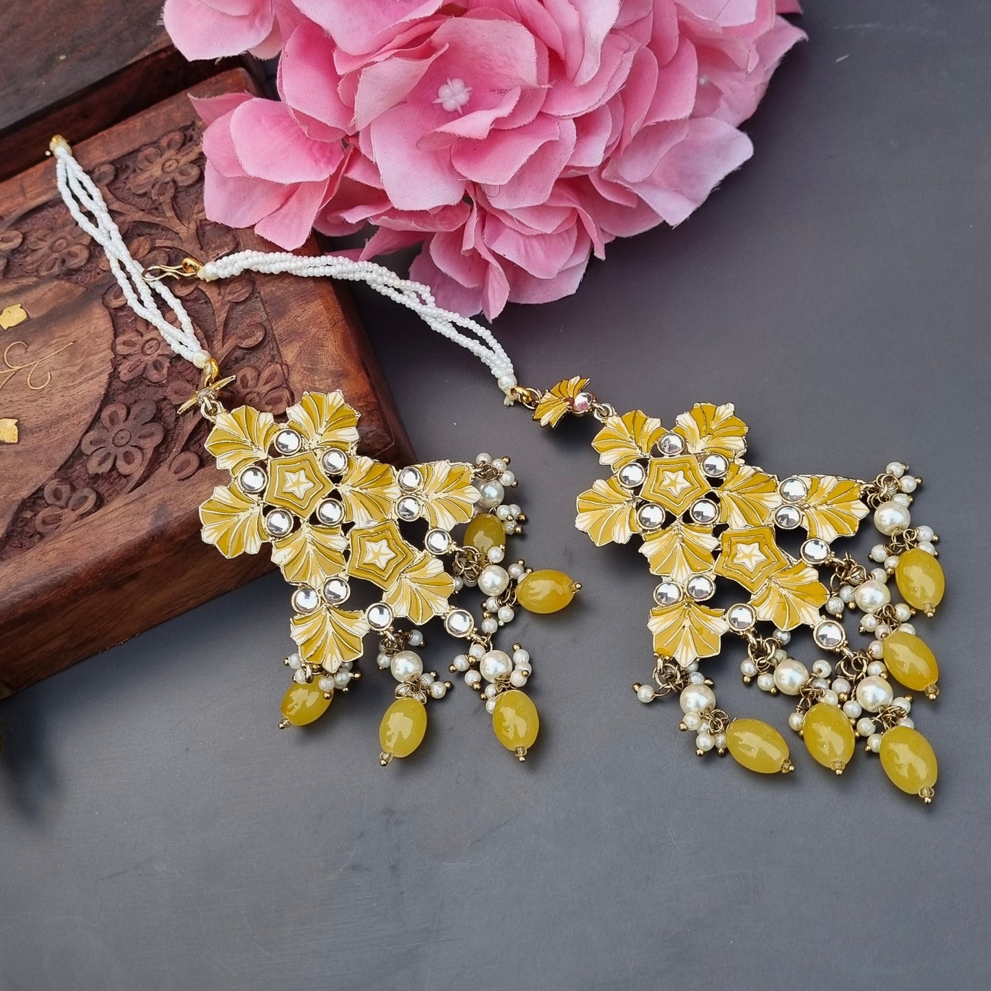 Libas Chandbalis with Extension- Yellow