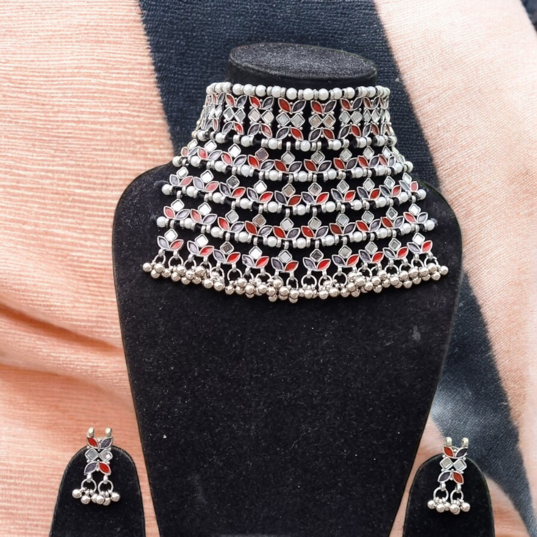 Sheesh mirror Choker Set