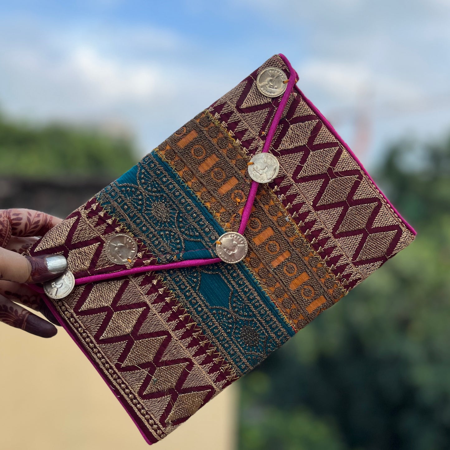 Embroidery mini boho Bag