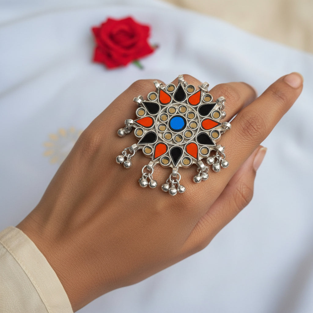 Original Glass Afghani Ring