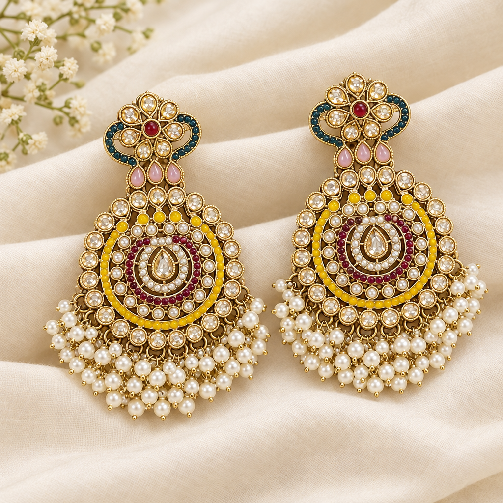 Mumtaz Earrings with mangtika