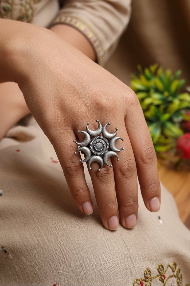 Moon Brass Ring