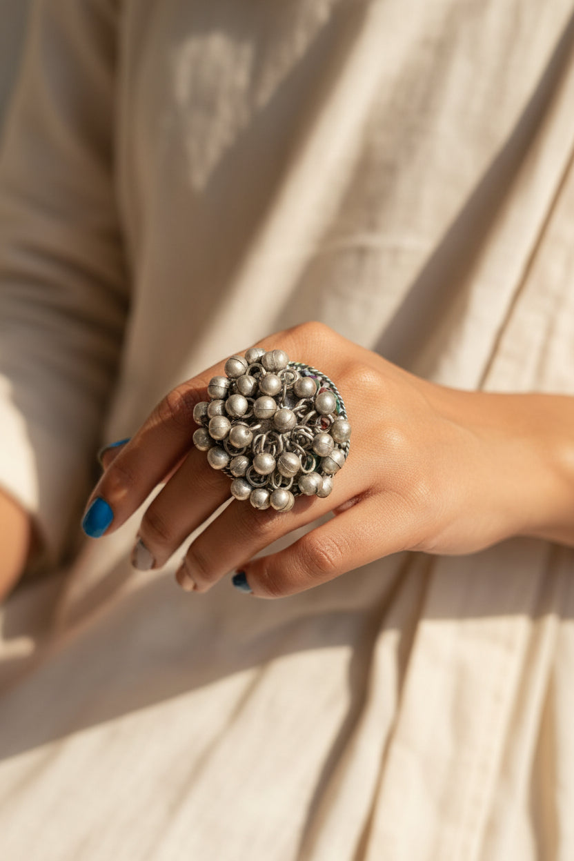 Ghungru Stone Ring