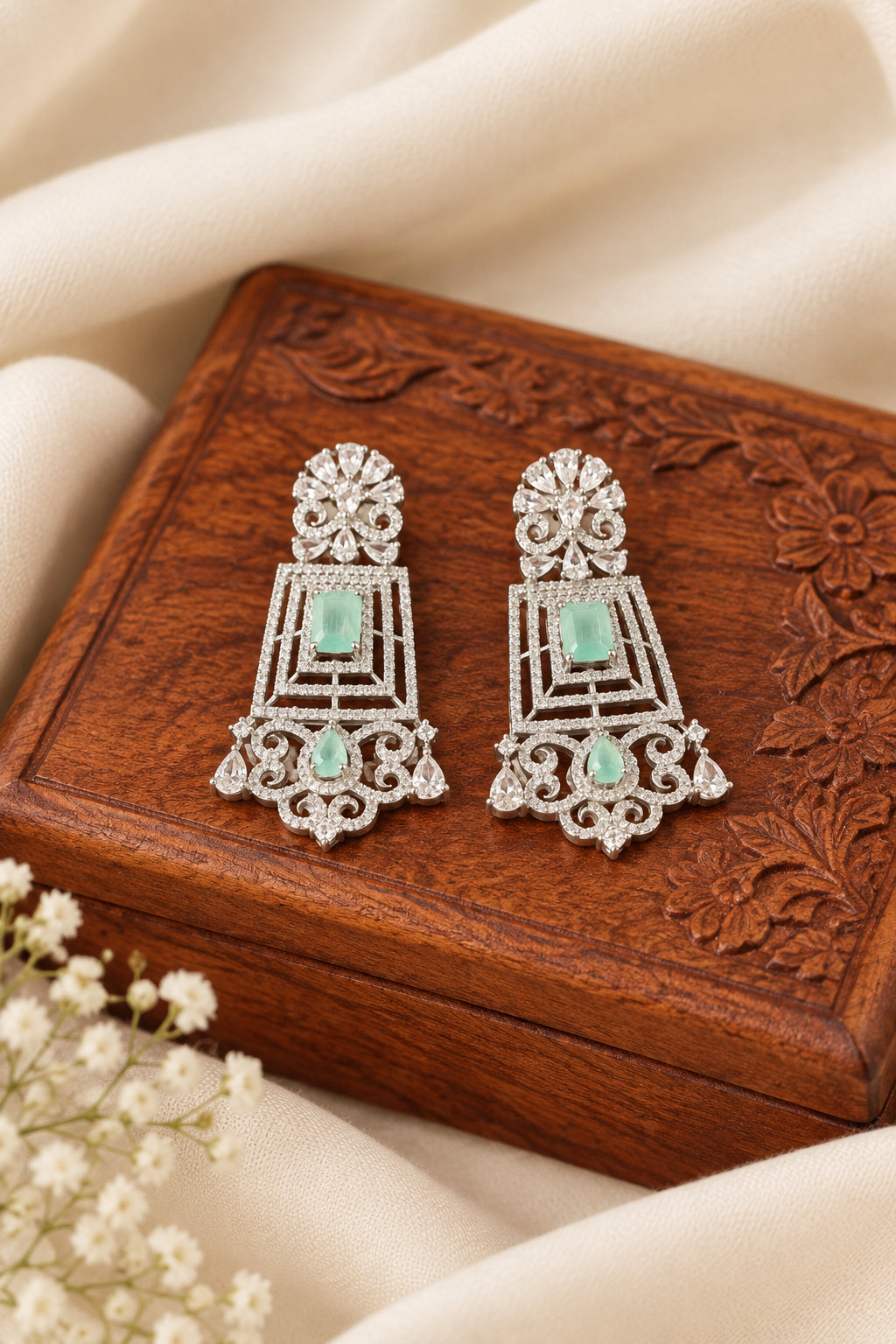 AD Bridal Choker set- Mint