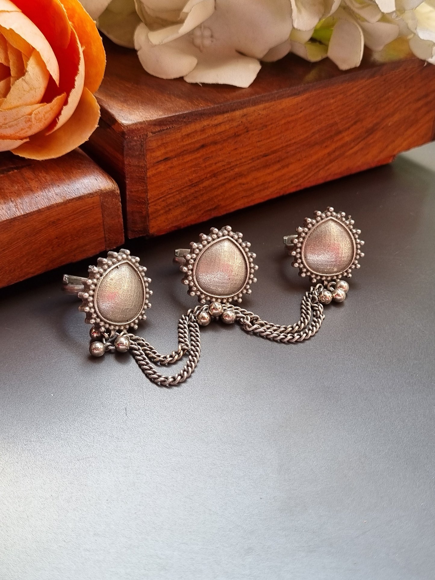 3 finger Brass Ring