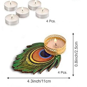 Mor Pankhi Tealight Holders- Diwali