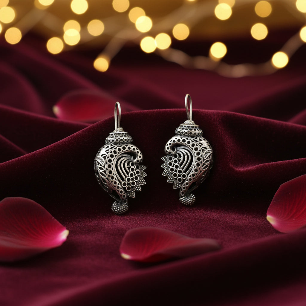 Shell Brass Earrings
