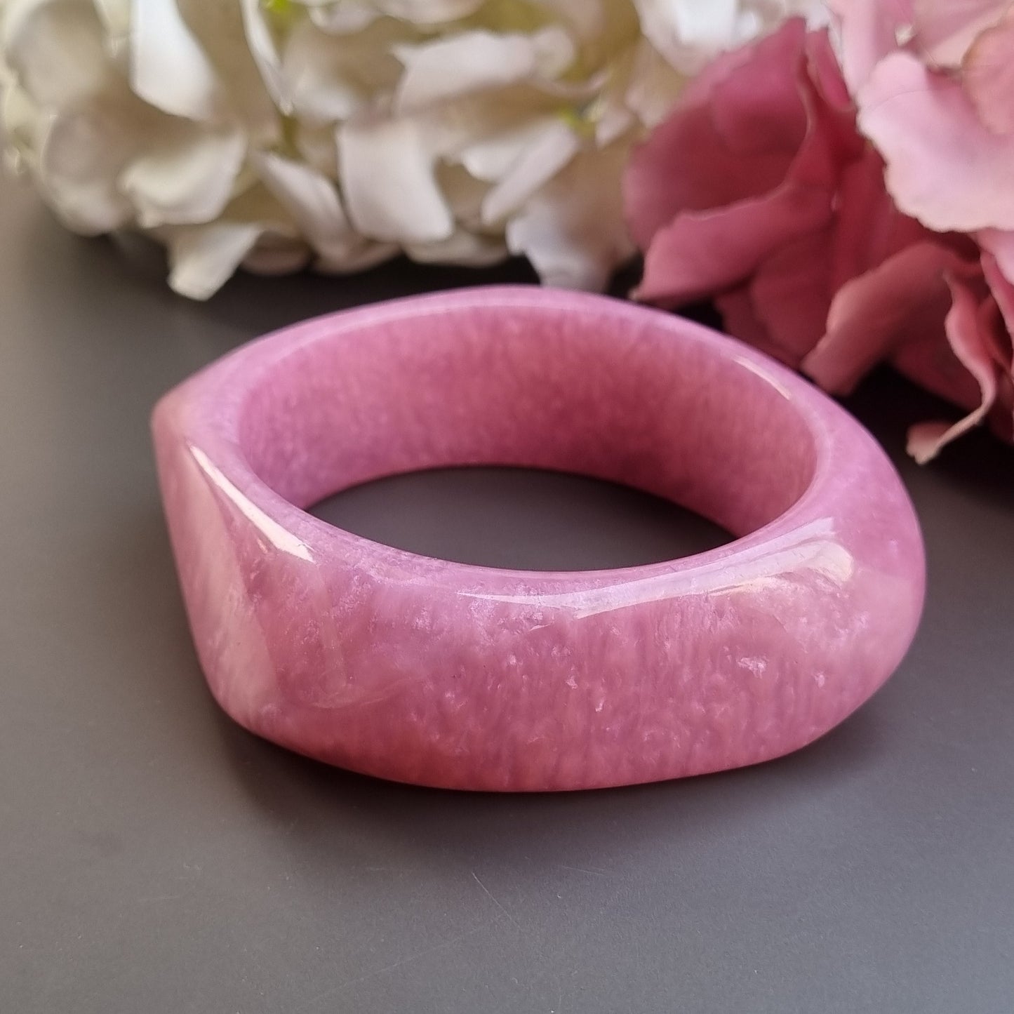 Chinky pink resin Bangles