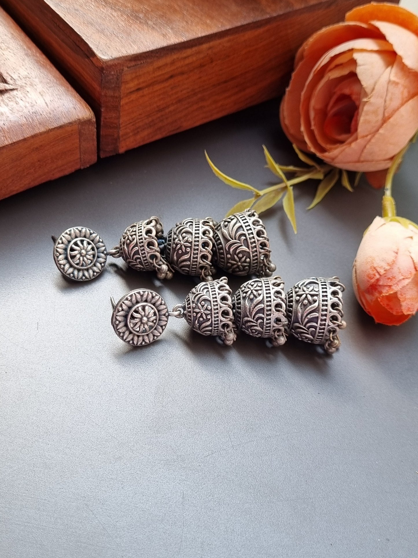 3 layer Brass Jhumka