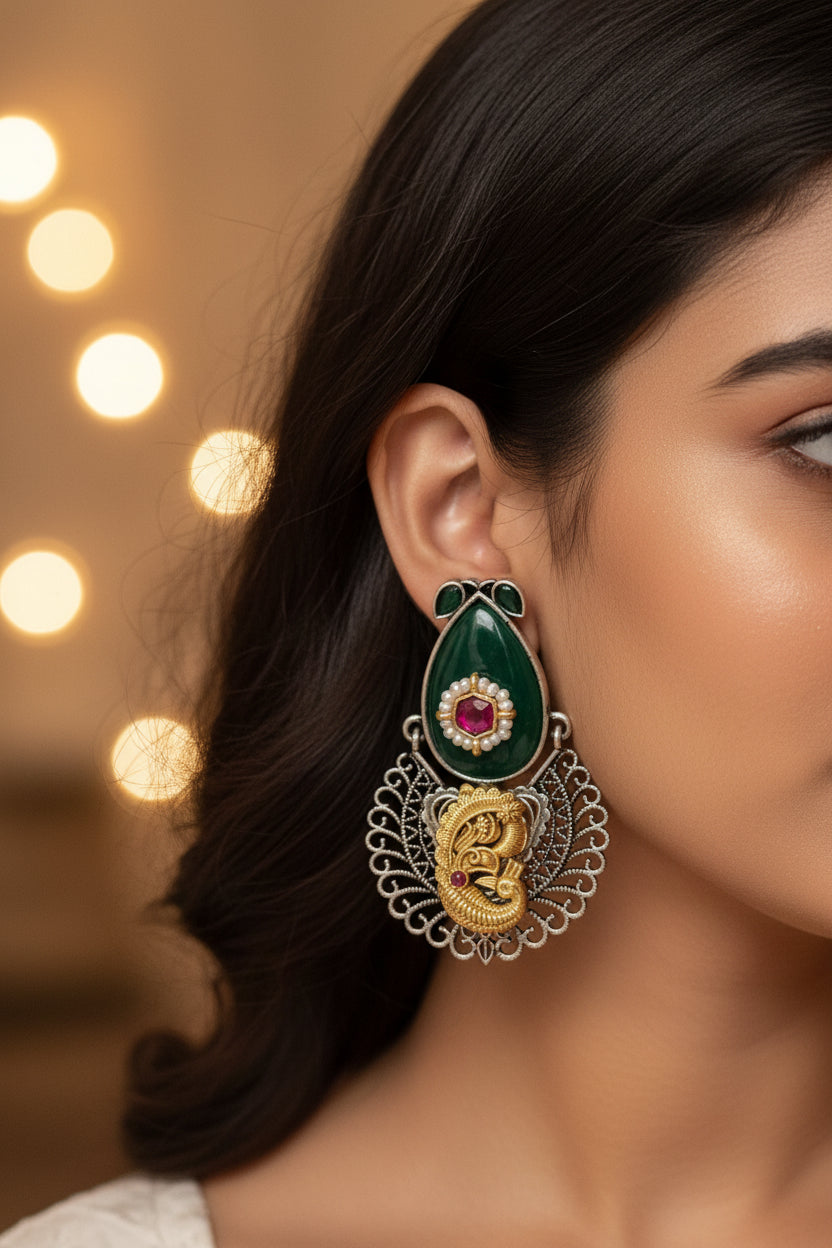 Sunny sanskari monalisa Brass Earrings