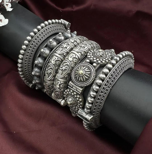 Brass Kada Hand Stack- 6 Pieces set