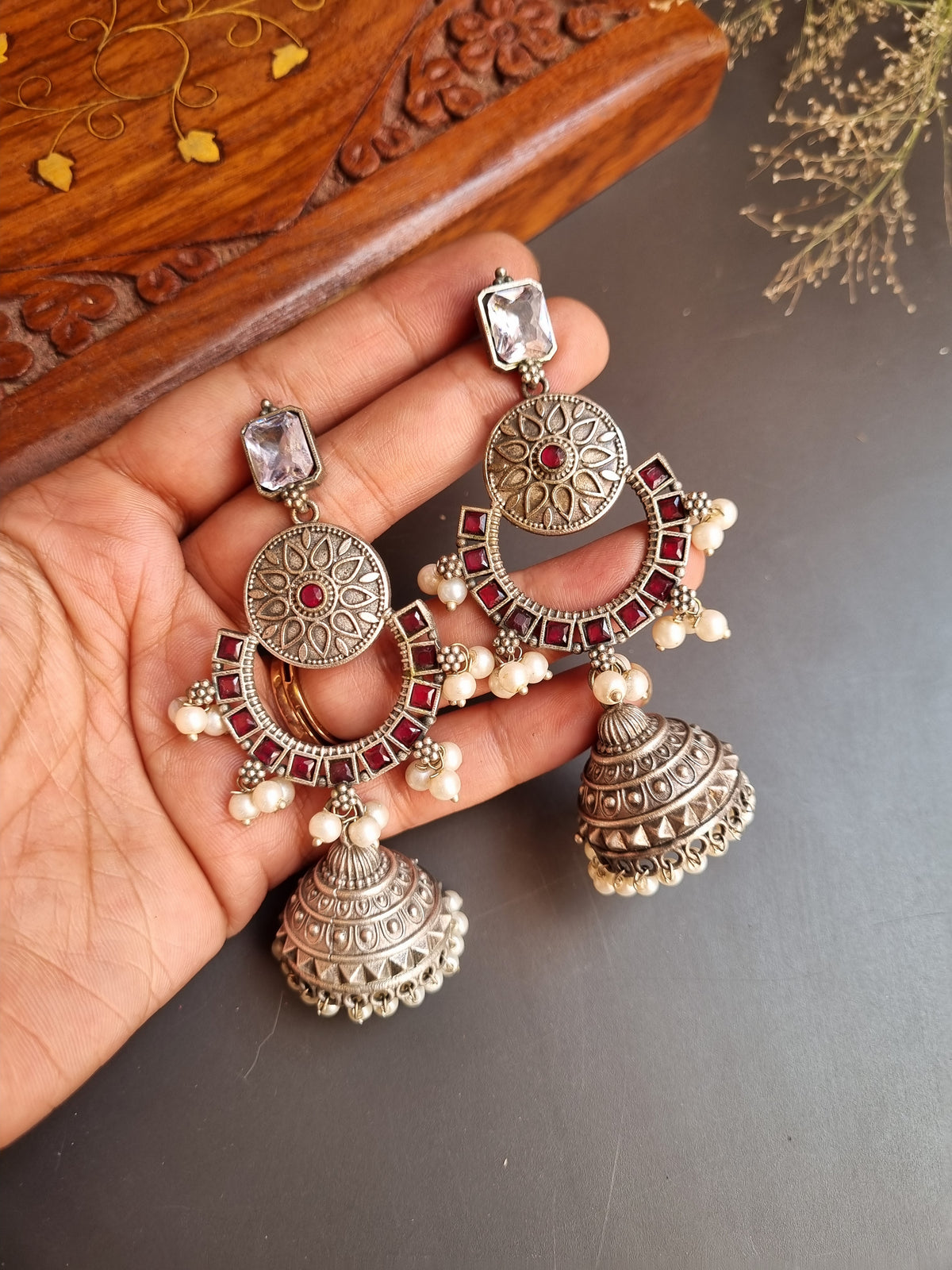 Kriti Brass Jhumka - Bahara Collection swap