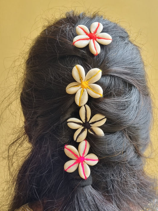 Navratri Shell Hair Accessory- Pair