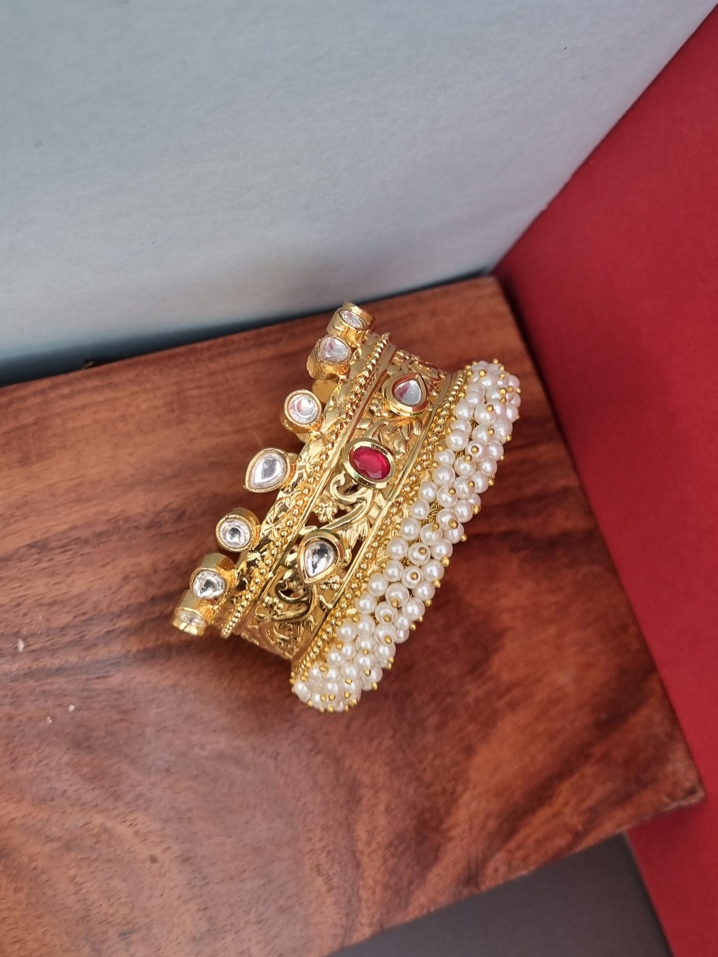 Golden Statement Brass Handcuff/Kada