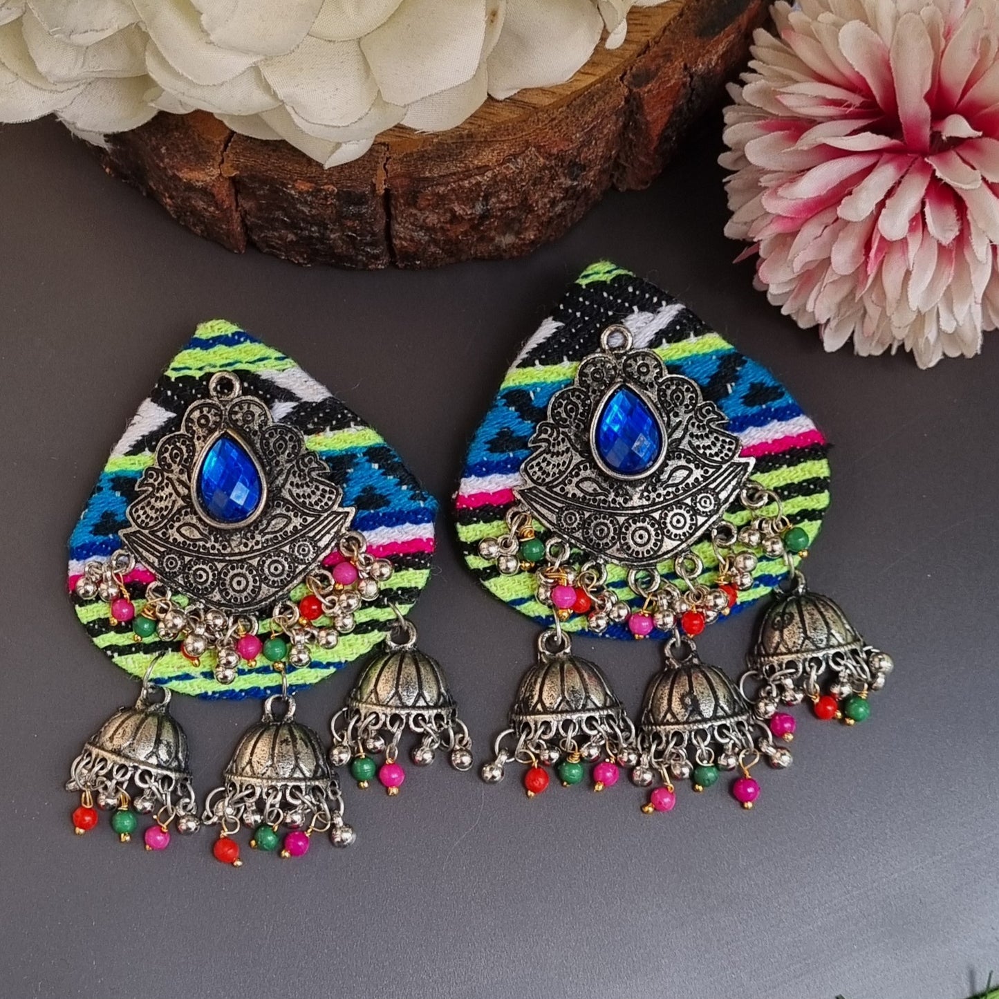 Garba Fabric Earrings
