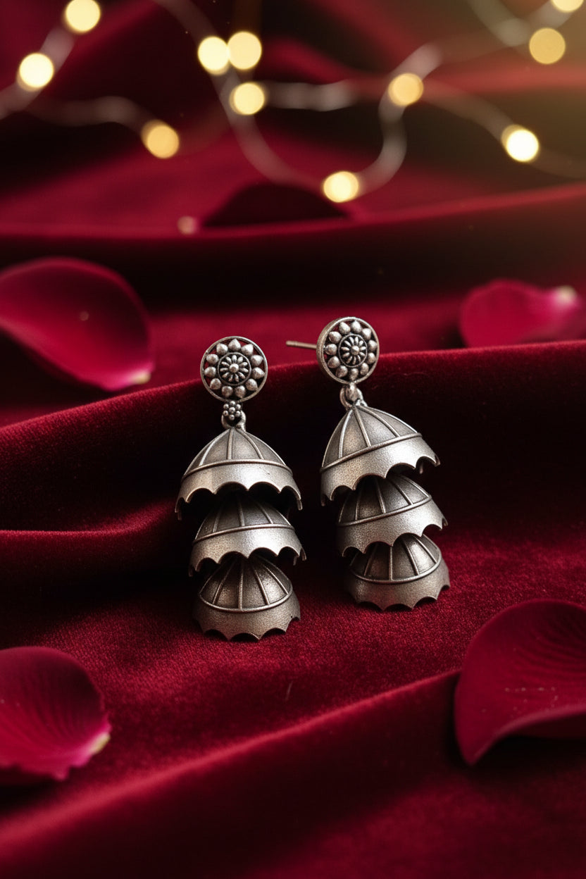 3 layer Brass Jhumka