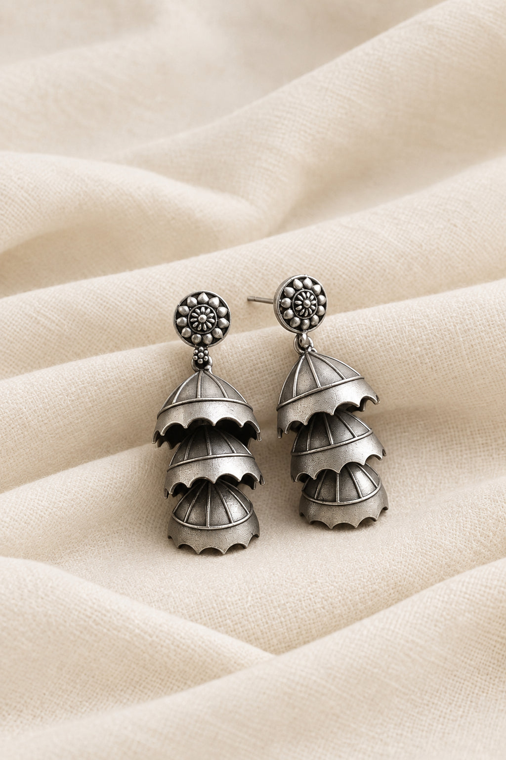 3 layer Brass Jhumka
