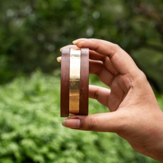 Strip Wooden Bangles- Single