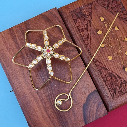 Kundan Hair Bun Cage Accessory