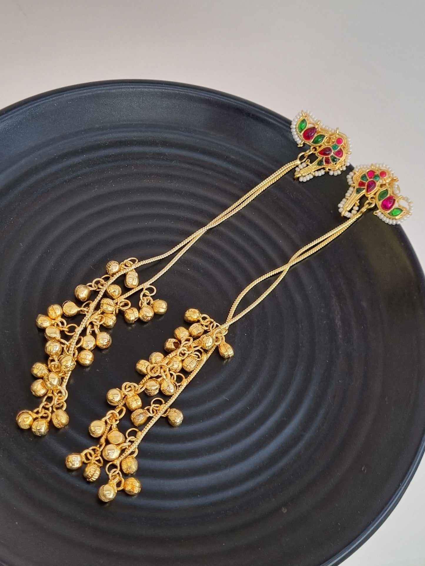 Golden Kashmiri Earrings