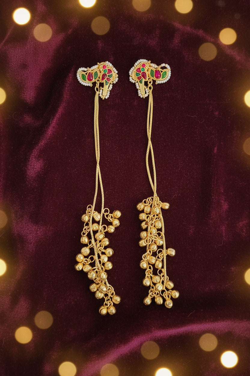 Golden Kashmiri Earrings