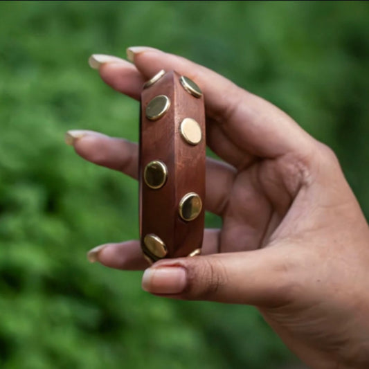 Dotty Wooden bangles Bangles- Single