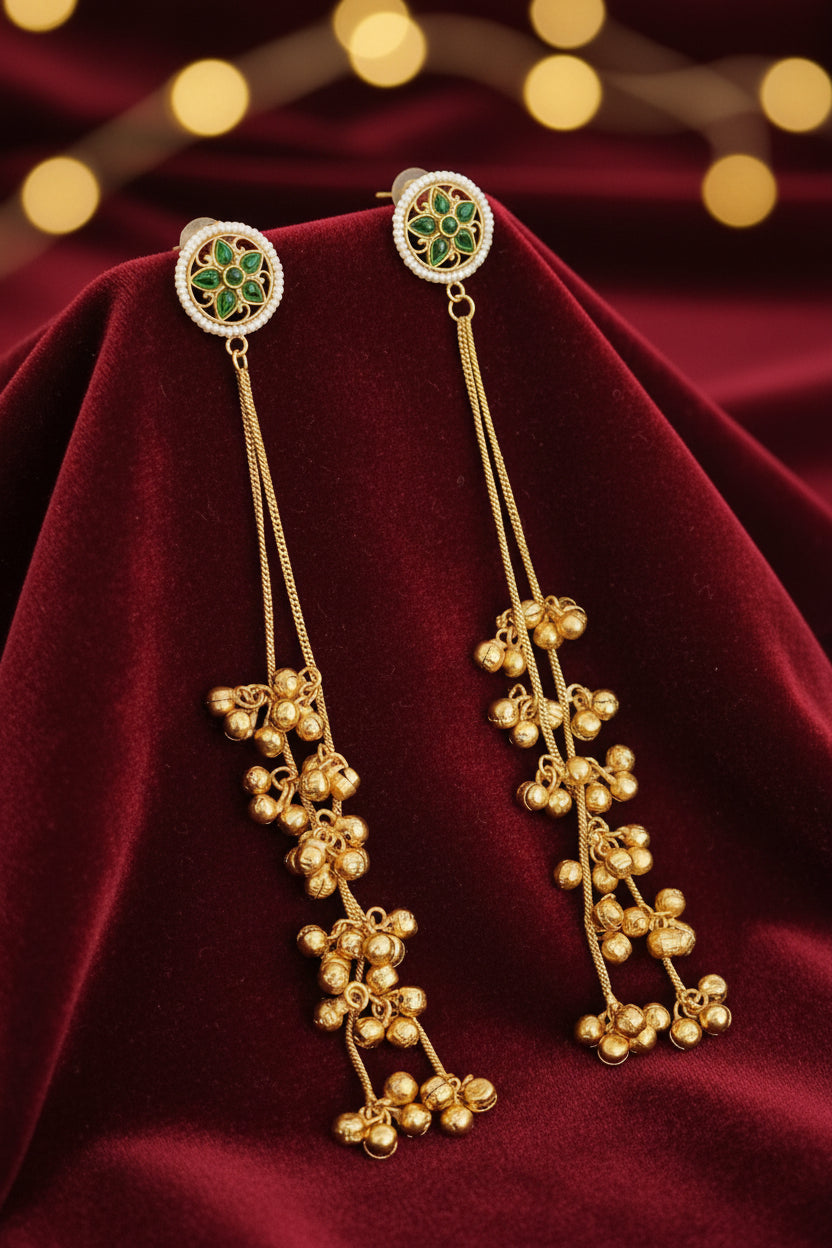 Golden Kashmiri Earrings