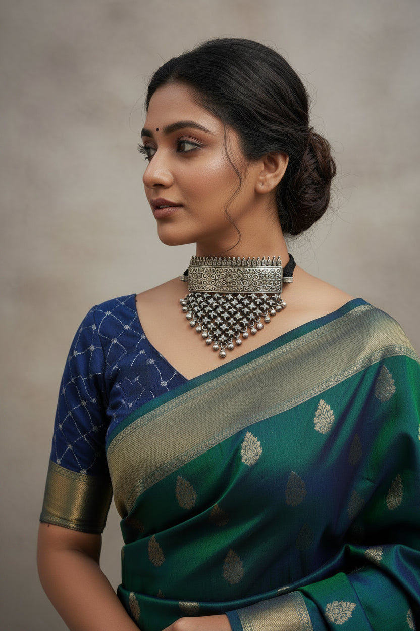 Navratri Brass Hasli Choker