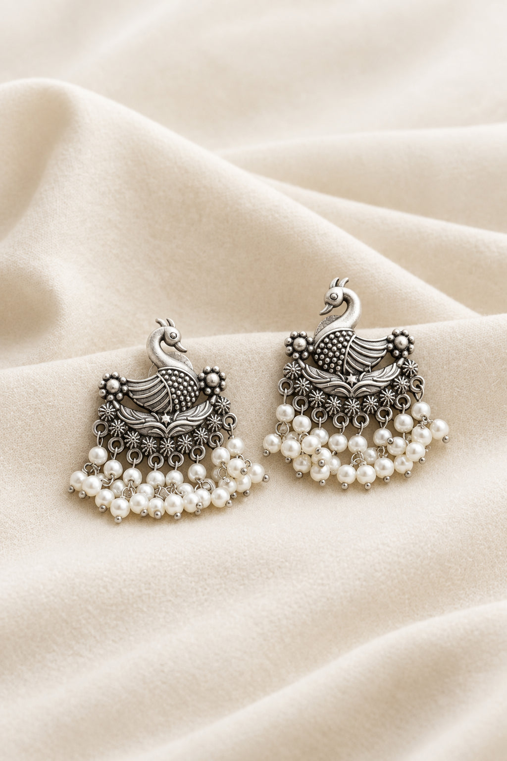 Peacock Brass earrings