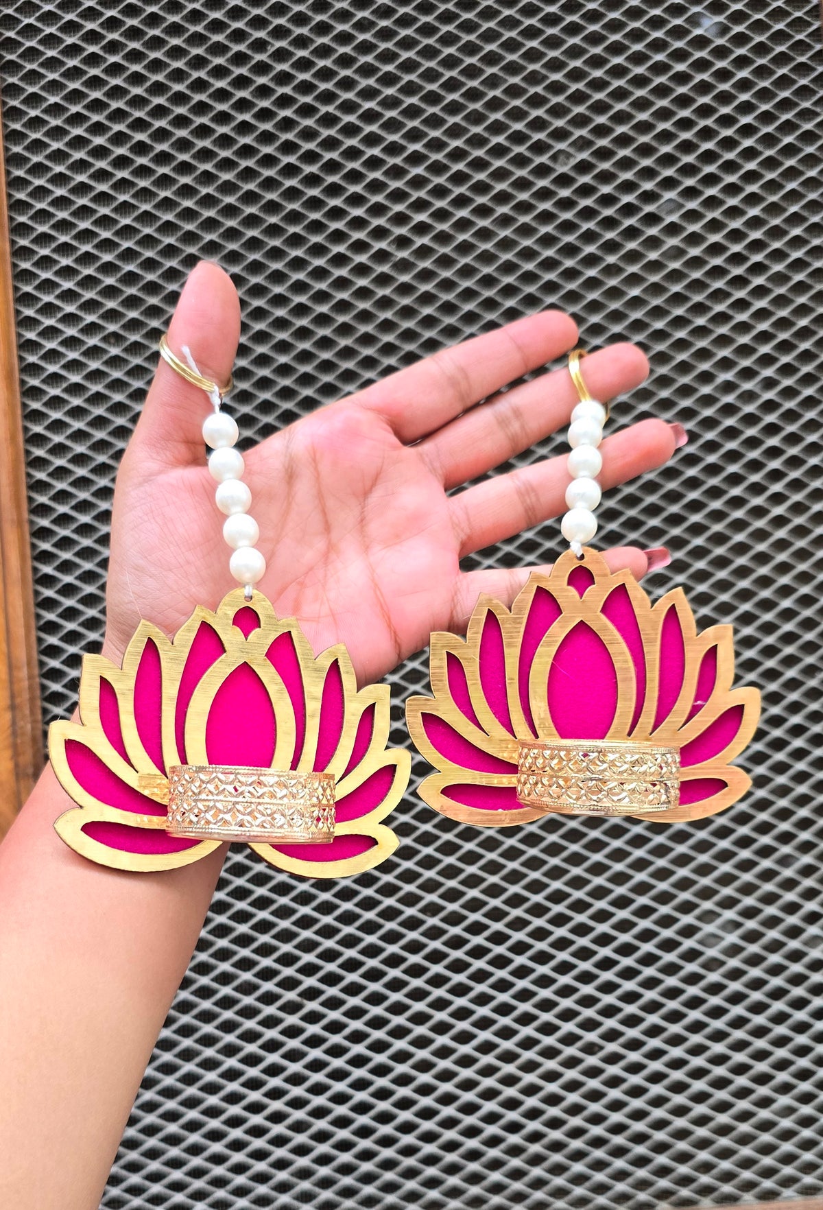 Lotus Hanging Tealight Holders- Diwali