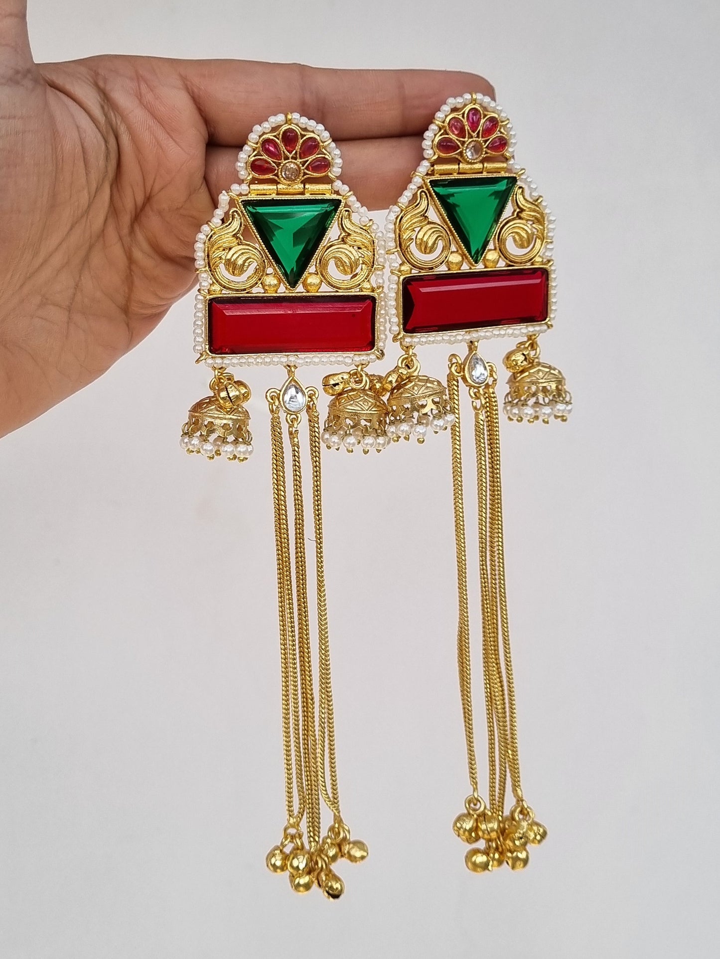 Golden Kashmiri Earrings