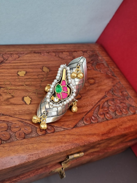 Mayuri Pachi Kundan Dual tone Statement Ring