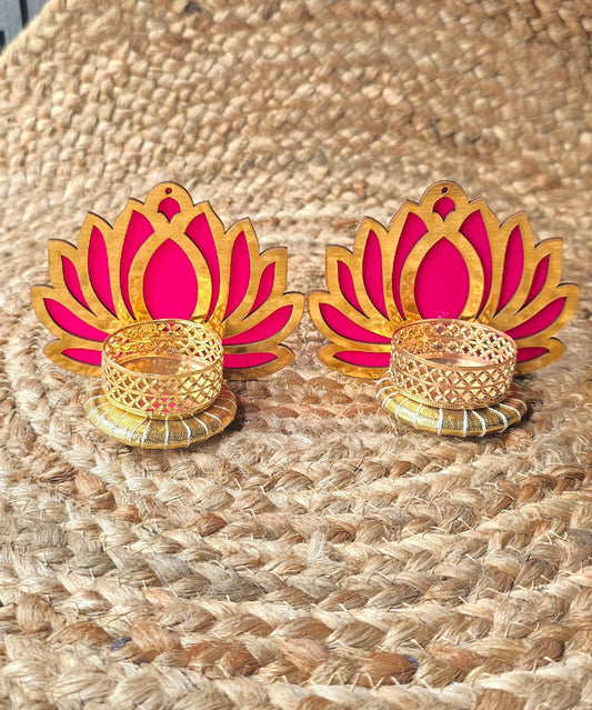 Lotus Tealight Holders- Diwali