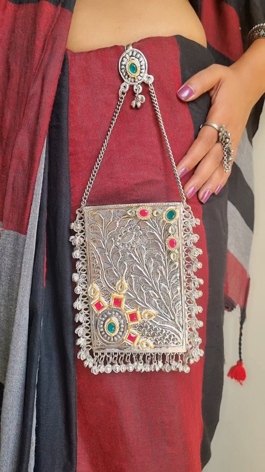 Rajwada Chandi Mobile Batua- Brass