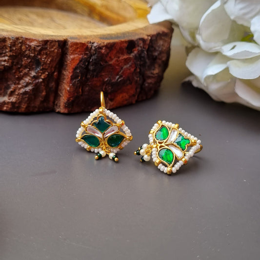 Pachi Kundan Bugadi Earcuffs