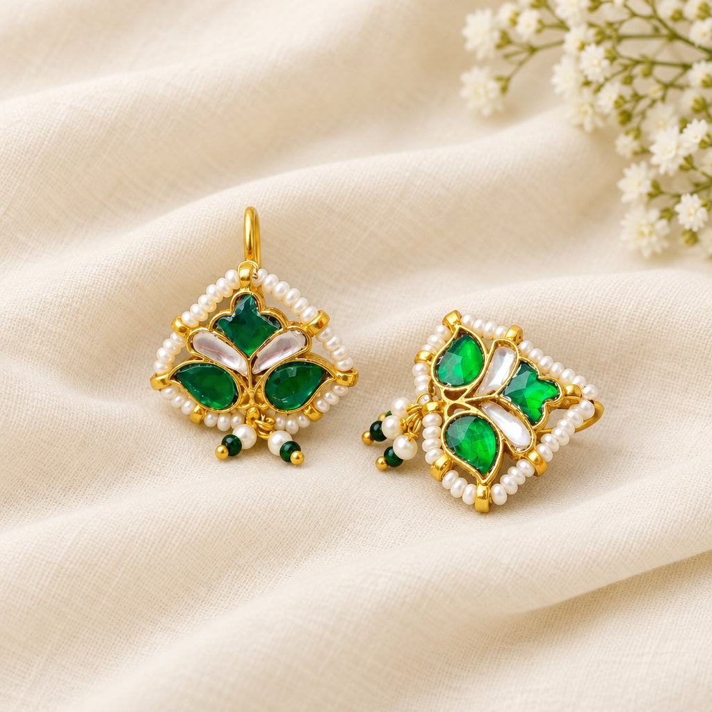 Pachi Kundan Bugadi Earcuffs