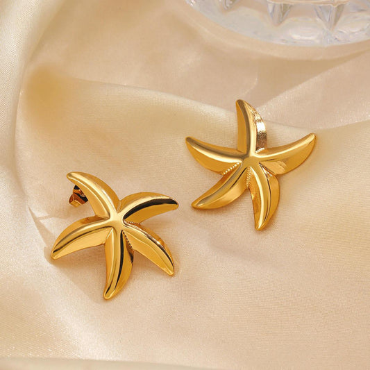 Star Golden plated Western wear Anti Tarnish earrings