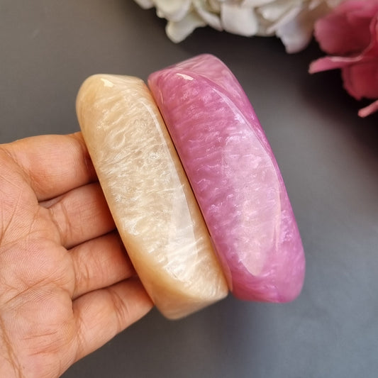 Set of 2- Resin Bangles stack-2.8