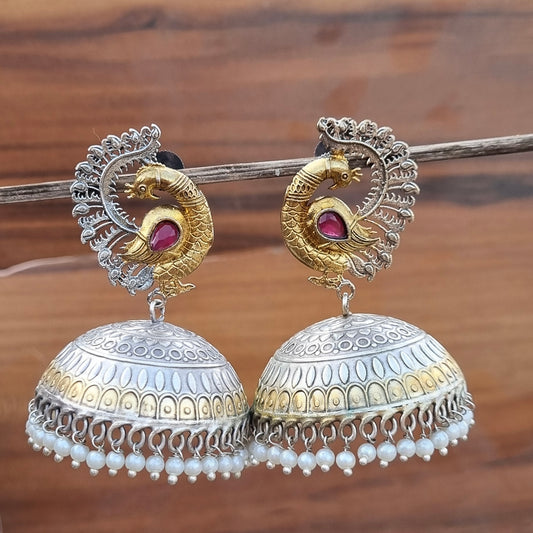 Mayur Dual Tone Jhumka