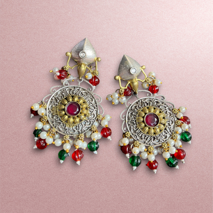 Ratnavali Dual Tone Earrings