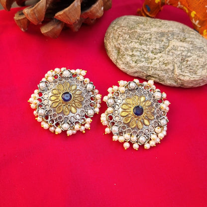 Akila Dual Tone Earrings