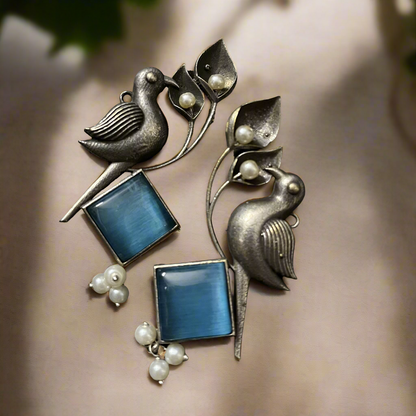 Bird Brass Earrings