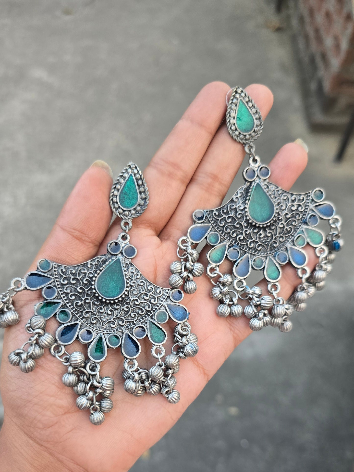 Afghani Enamel earrings