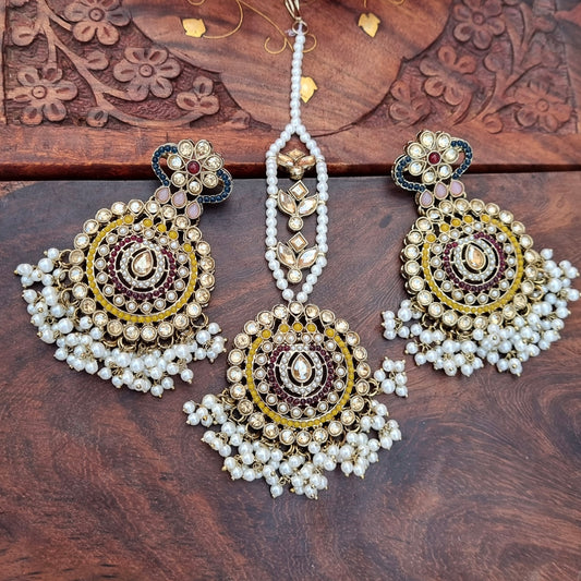 Mumtaz Earrings with mangtika