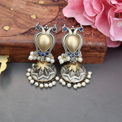 Mayur Dual Tone Jhumka